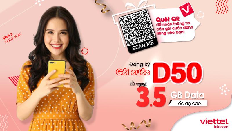 Gói cước 4g d50 viettel