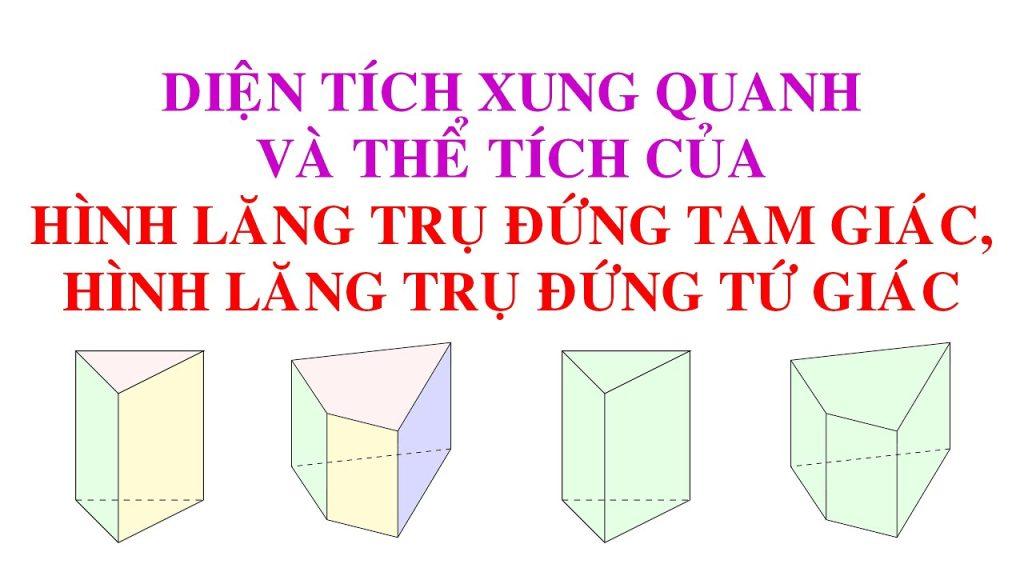 Diện tích xung quanh của hình lăng trụ đứng tam giác