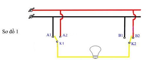 Sơ đồ 1 mạch điện cầu thang