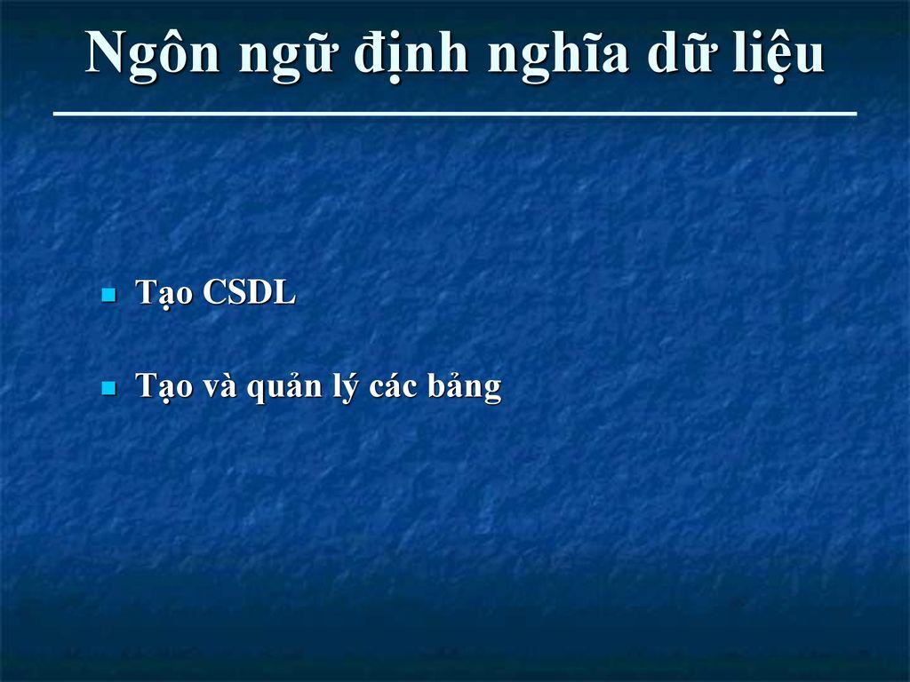 Ngôn ngữ định nghĩa dữ liệu