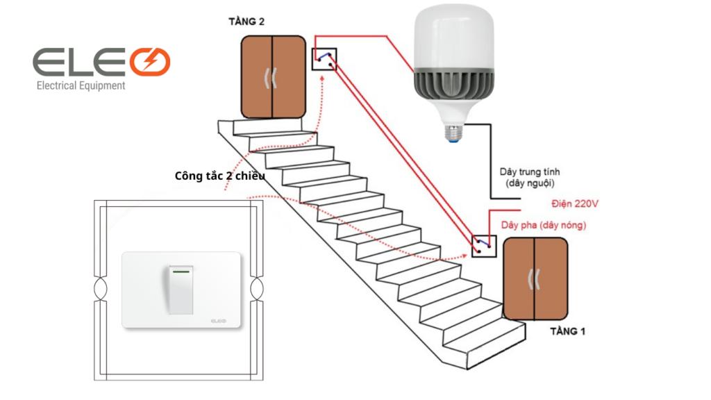 Sơ đồ mạch điện cầu thang