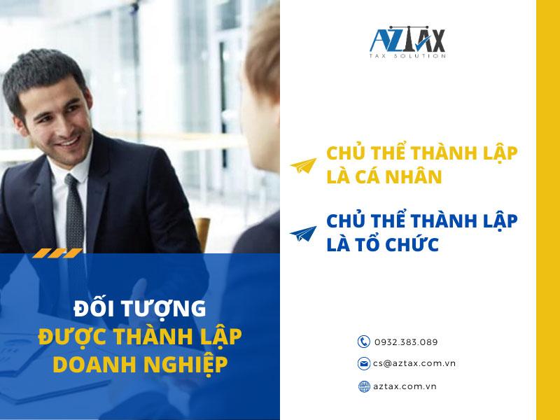 Đối tượng được thành lập doanh nghiệp