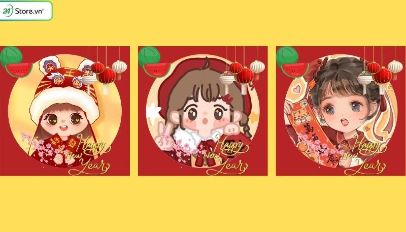 Ảnh avatar Tết 2025 cute