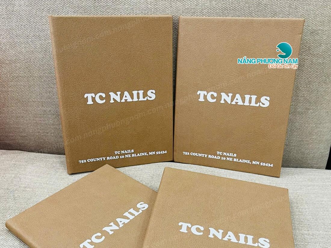 Menu bìa da cho các tiệm nail