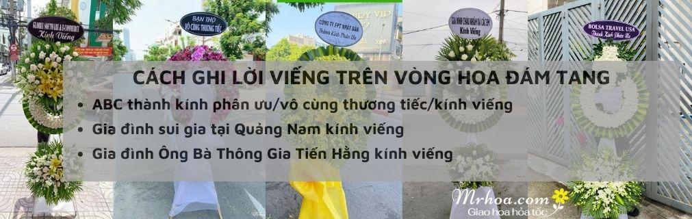 Cách ghi lời viếng trên vòng hoa