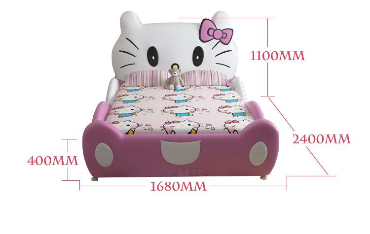Kích cỡ Giường cho bé gái hình chú mèo Hello Kitty GTE011