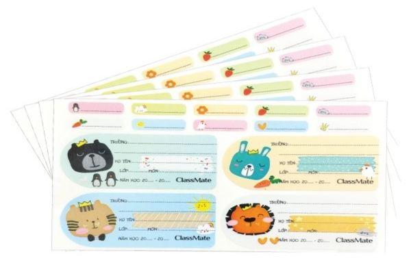 Kích thước nhãn vở chuẩn nhất