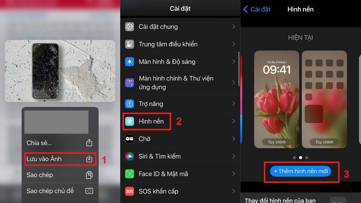 Hình nền vỡ màn hình cân đối