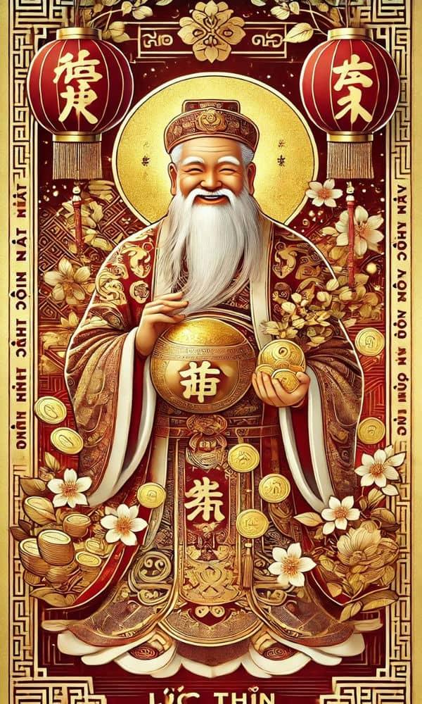 Ảnh nền thần tài câu chúc 1