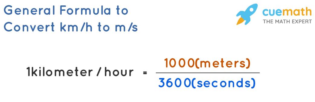 General Formula to Convert km/h to m/s - kmph to mps