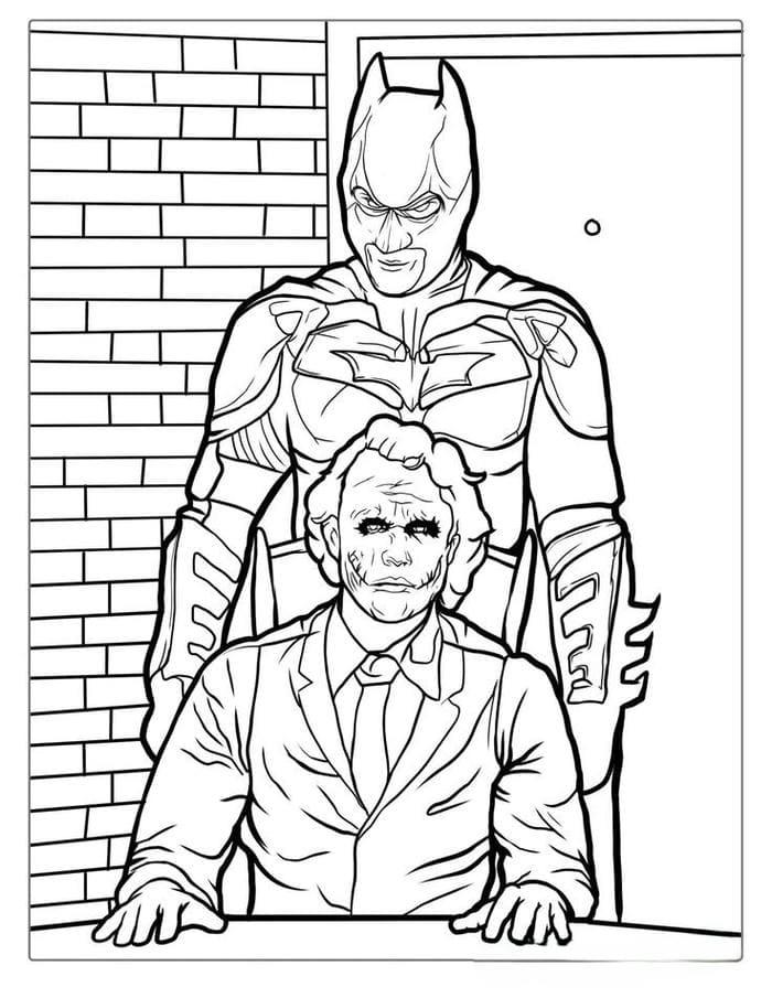 Ảnh tranh tô màu Batman và Joker