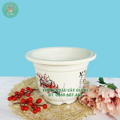 Nơi sản xuất chậu bon sai dáng dứng họa tiết hoa văn đẹp