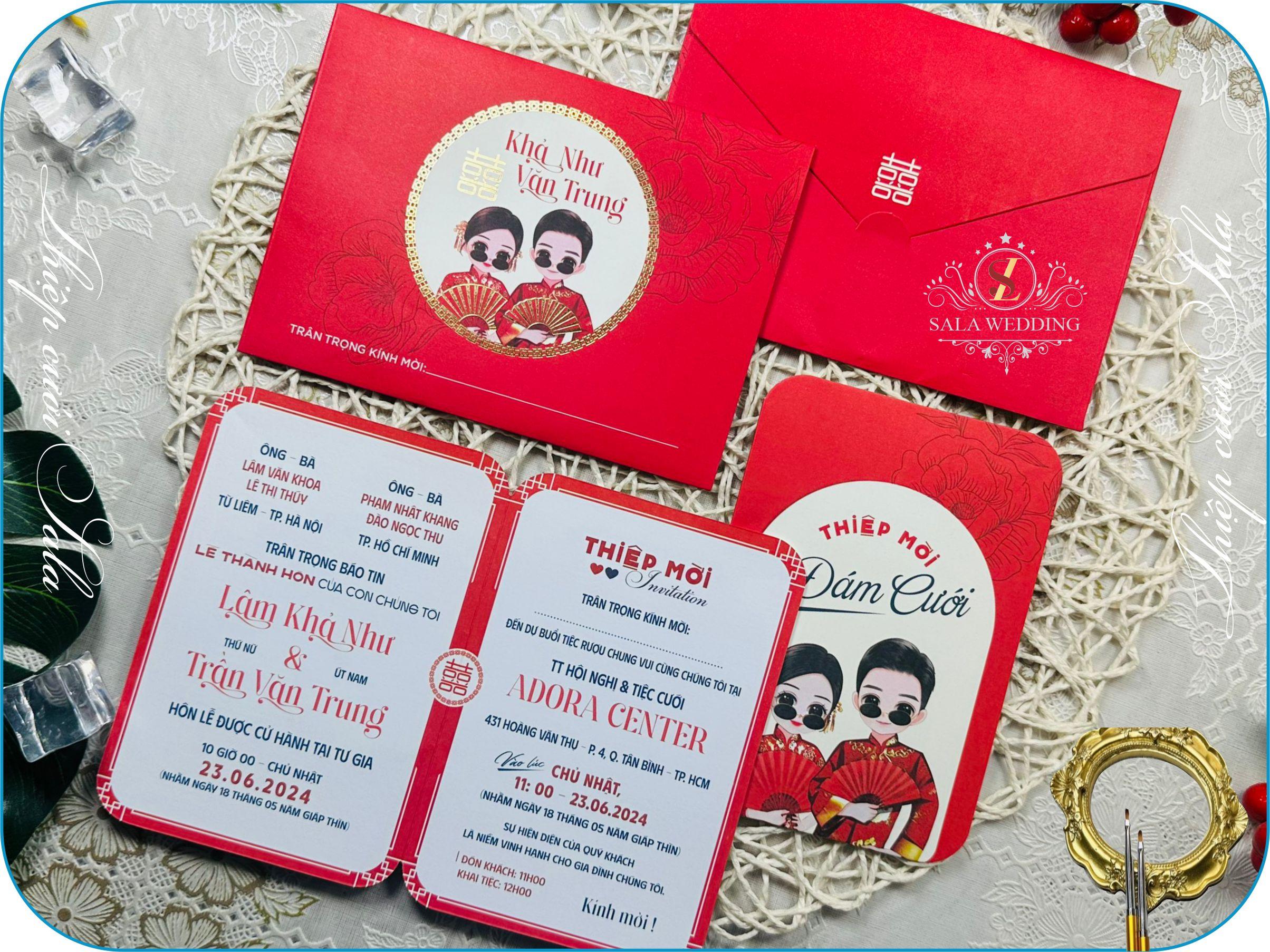 thiệp cưới chibi chất lượng