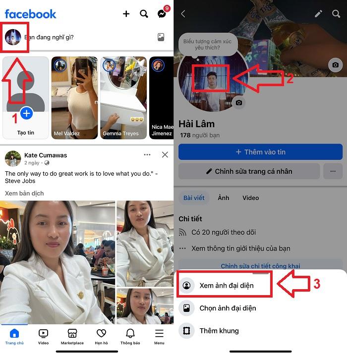 Cách để mặc định Facebook avatar trắng bằng điện thoại
