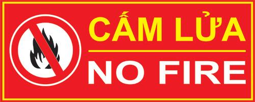 bảng cấm lửa