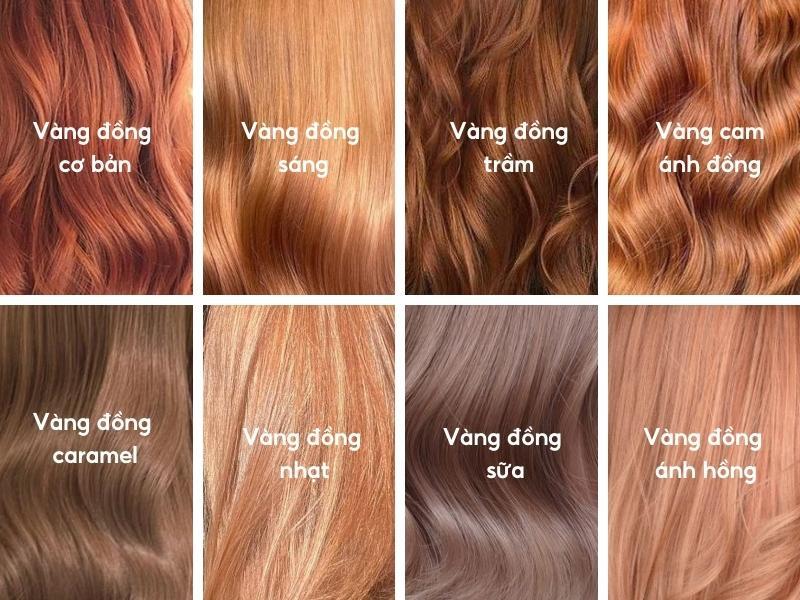 Bảng màu tóc vàng đồng