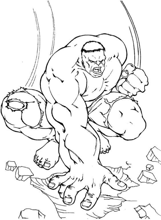 hulk cho bé tô màu