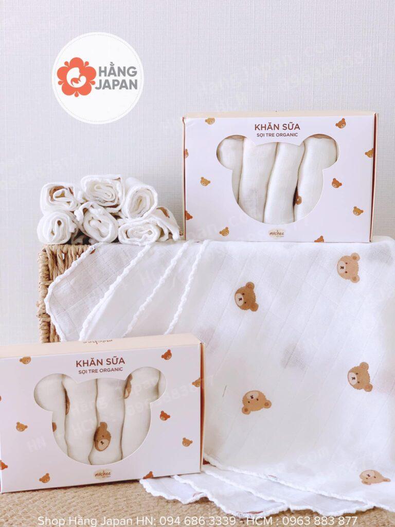 Set 6 Khăn Sữa Hình Gấu Con Mochee (2)