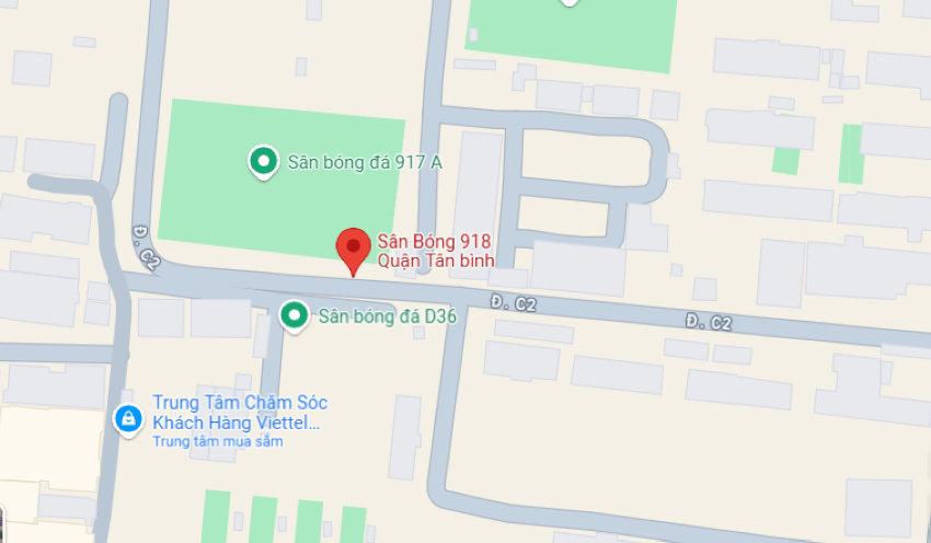 Sân bóng 918 với chất lượng sân cỏ khá tốt.