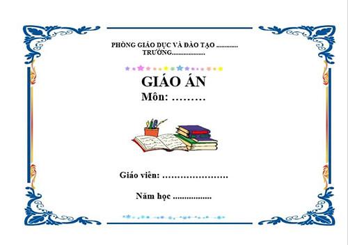 Mẫu bìa giáo án mầm non đẹp