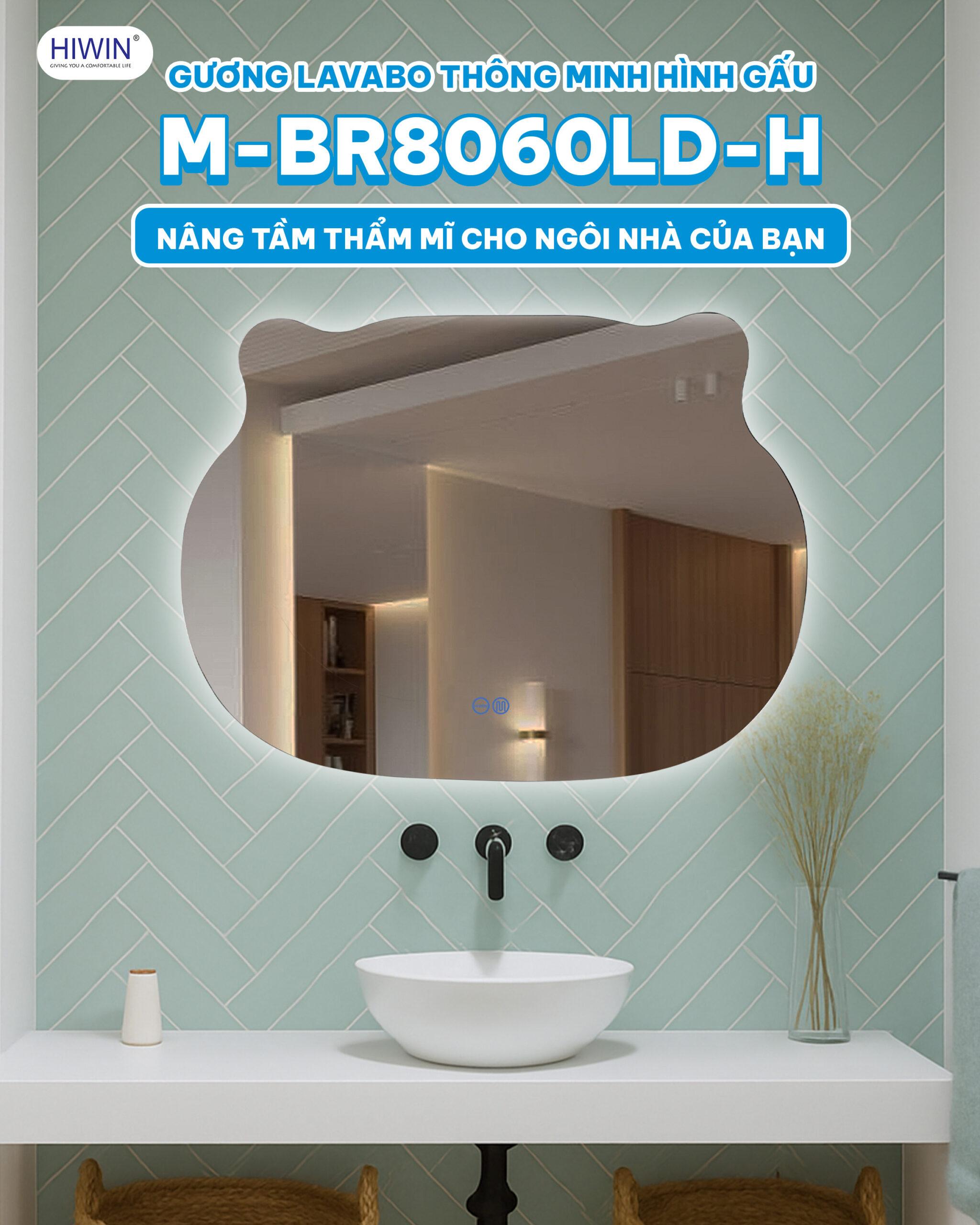 Gương thông minh Hiwin M-BR8060LD hình gấu dễ thương