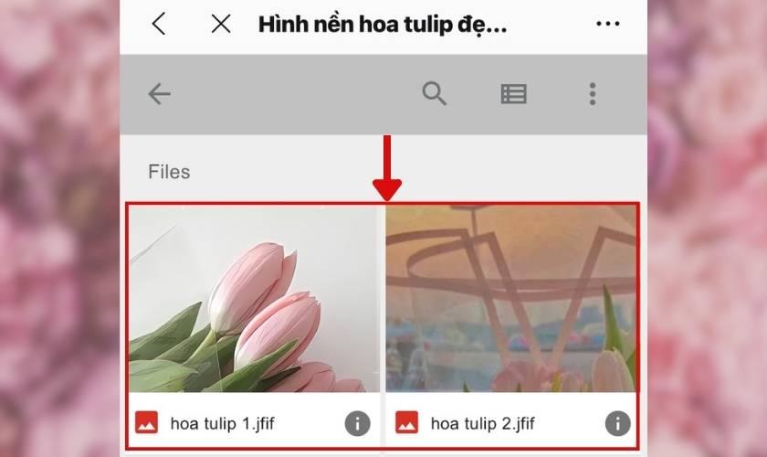 Cách tải ảnh hoa đẹp về điện thoại bằng Google Drive