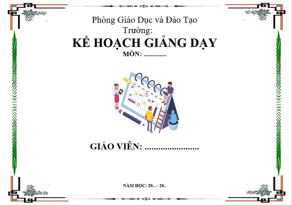 Bìa giáo án ngang đơn giản mà đẹp