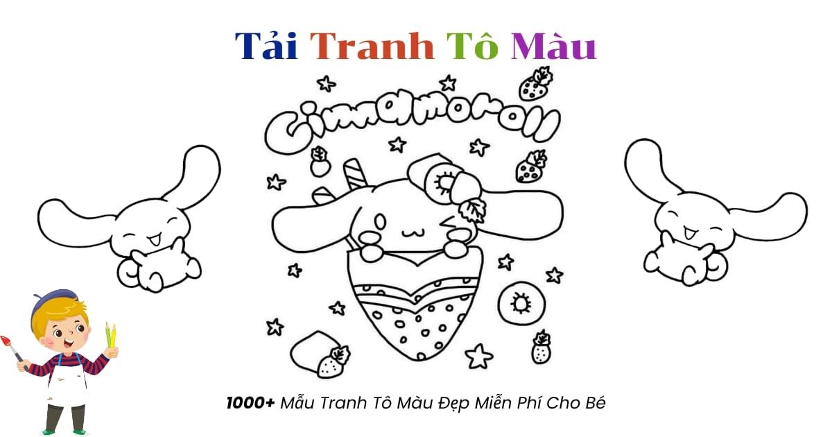 100+ Tranh tô màu Cinnamoroll Dễ Thương Cho Bé