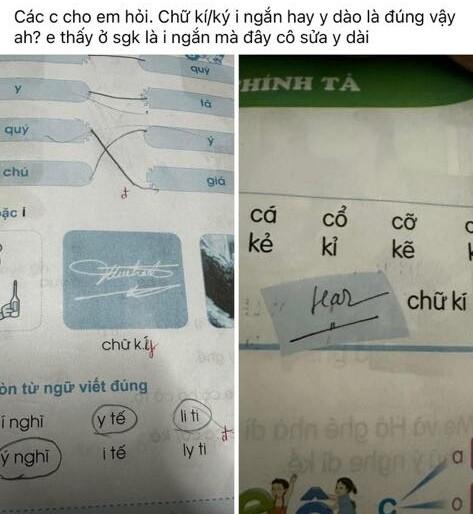 "Chữ kí" hay "Chữ ký" mới đúng, mẹ hoang mang khi đáp án của cô giáo khác xa sách giáo khoa