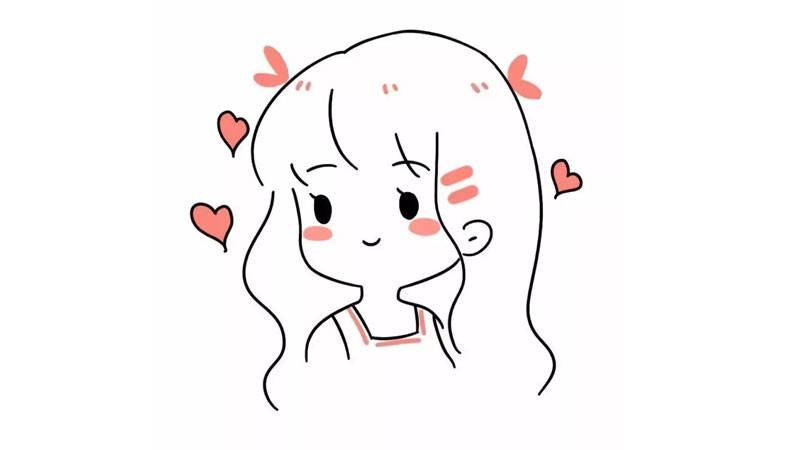 hình vẽ bé gái đáng yêu