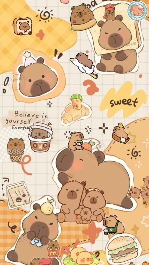 Capybara bộ đôi vô tri buổi sáng